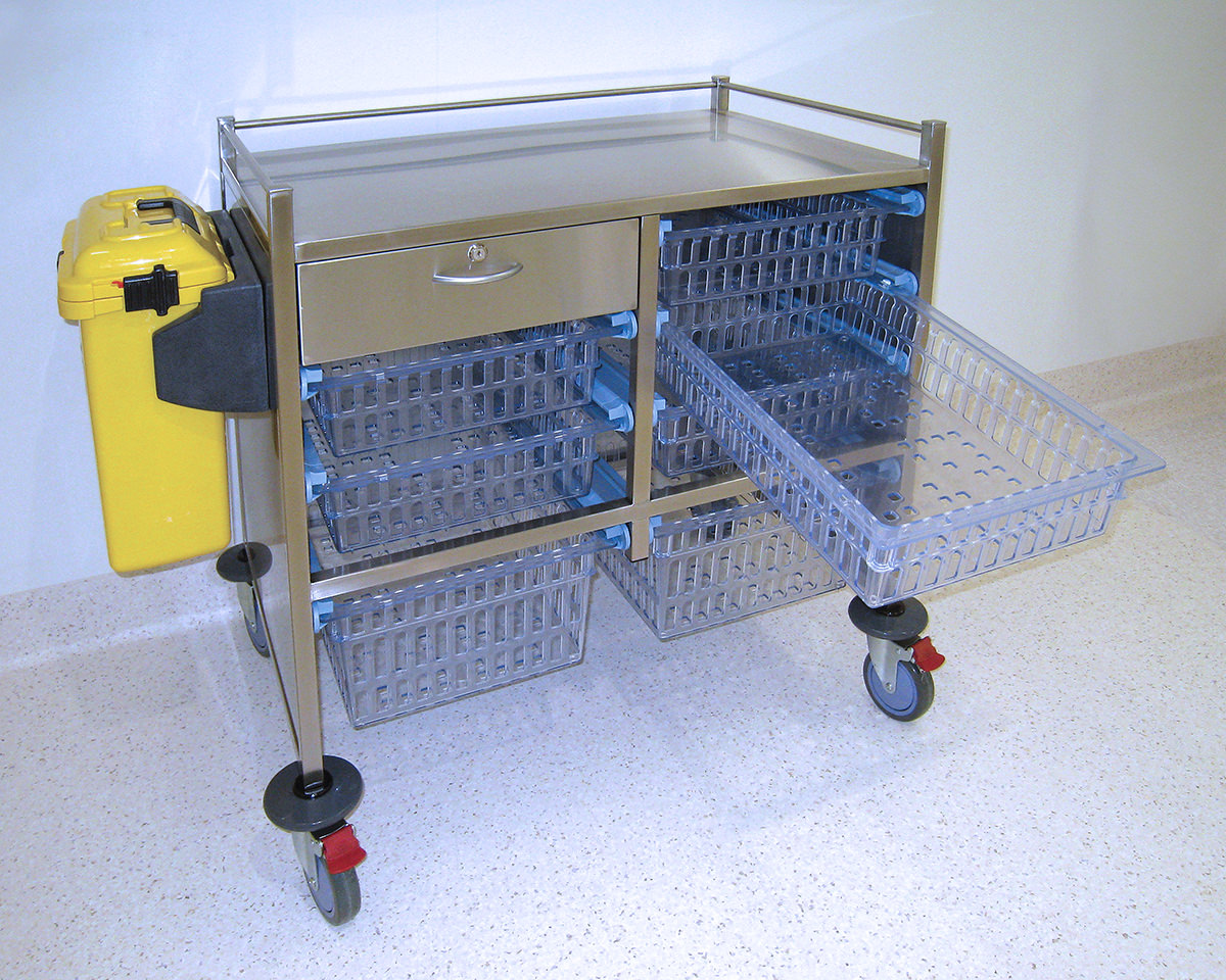 Two Section Stainless Steel Trolley - IntraSpace